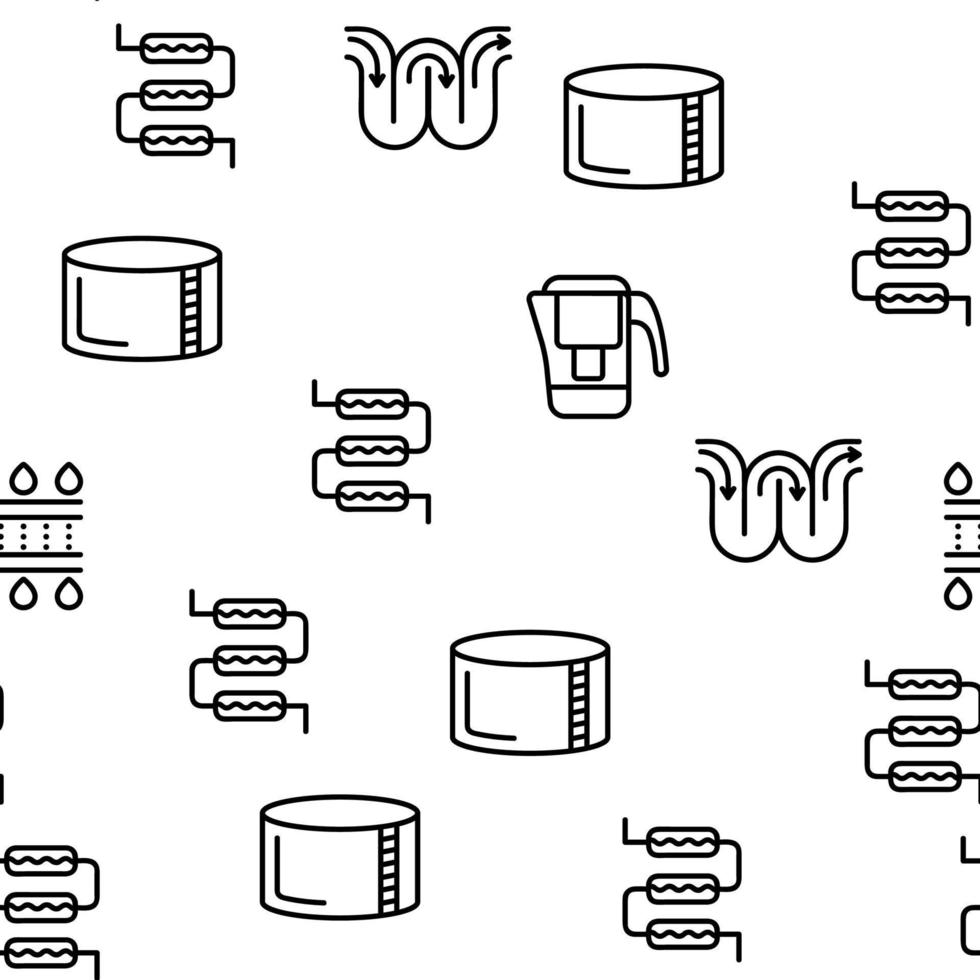 modèle sans couture de vecteur de traitement de l'eau