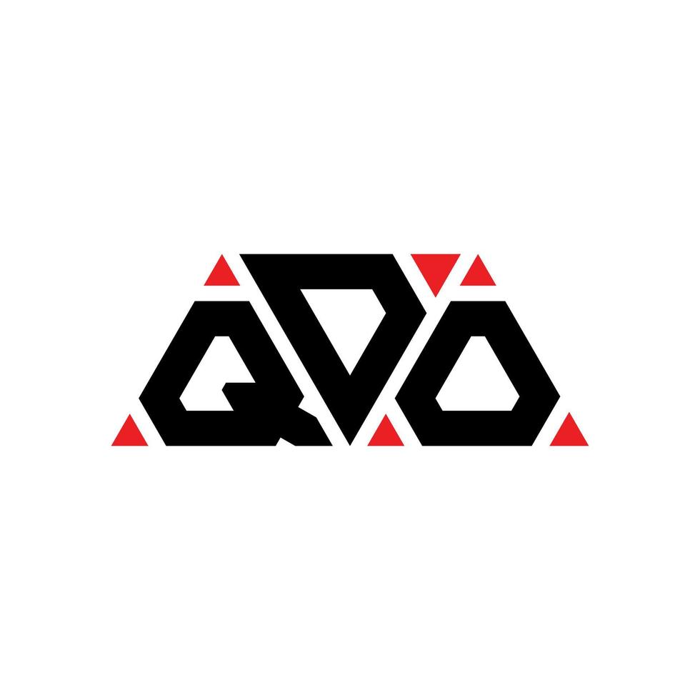 création de logo de lettre triangle qdo avec forme de triangle. monogramme de conception de logo triangle qdo. modèle de logo vectoriel triangle qdo avec couleur rouge. qdo logo triangulaire logo simple, élégant et luxueux. qdo