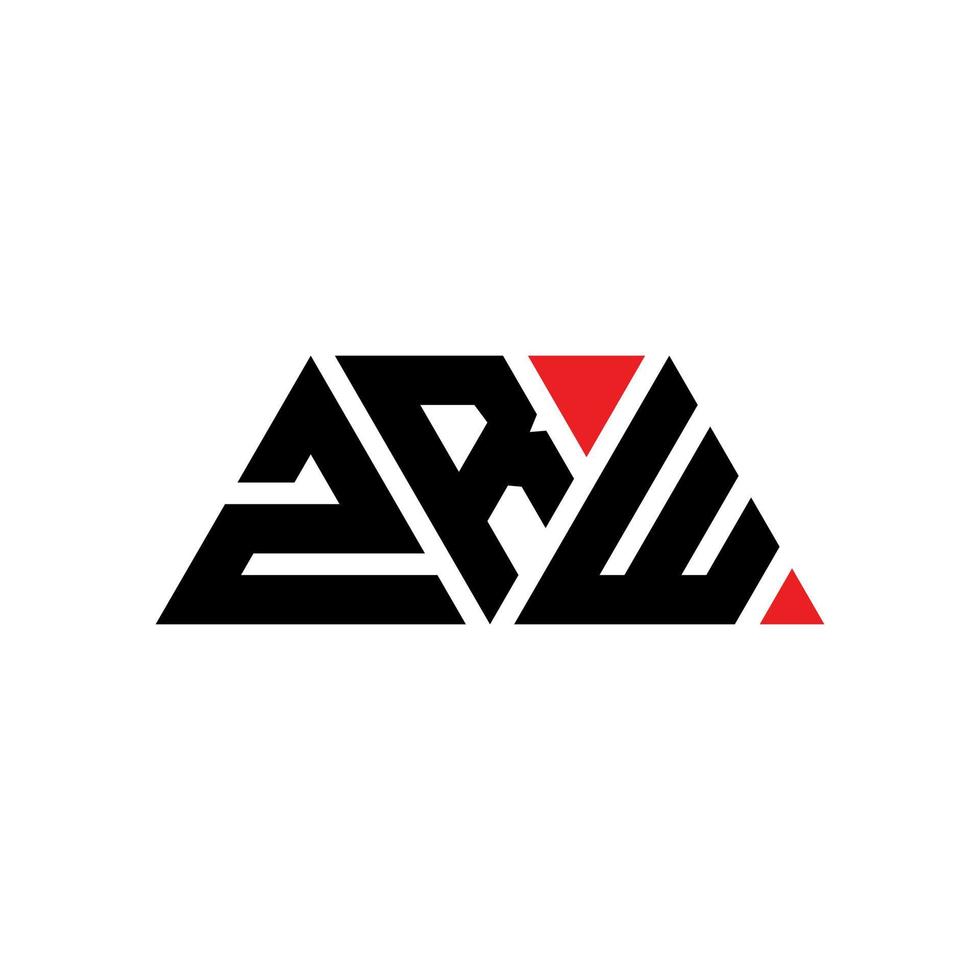 création de logo de lettre triangle zrw avec forme de triangle. monogramme de conception de logo triangle zrw. modèle de logo vectoriel triangle zrw avec couleur rouge. logo triangulaire zrw logo simple, élégant et luxueux. zrw