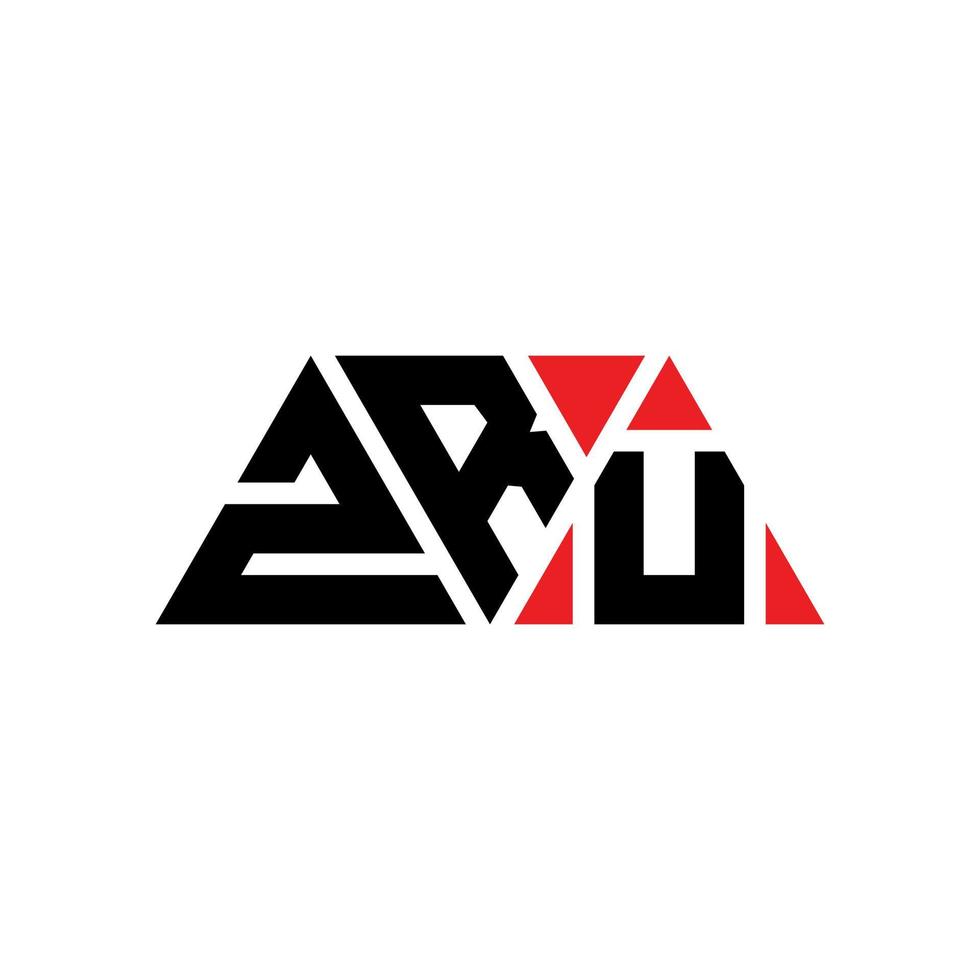 création de logo de lettre triangle zru avec forme de triangle. monogramme de conception de logo triangle zru. modèle de logo vectoriel triangle zru avec couleur rouge. logo triangulaire zru logo simple, élégant et luxueux. zru