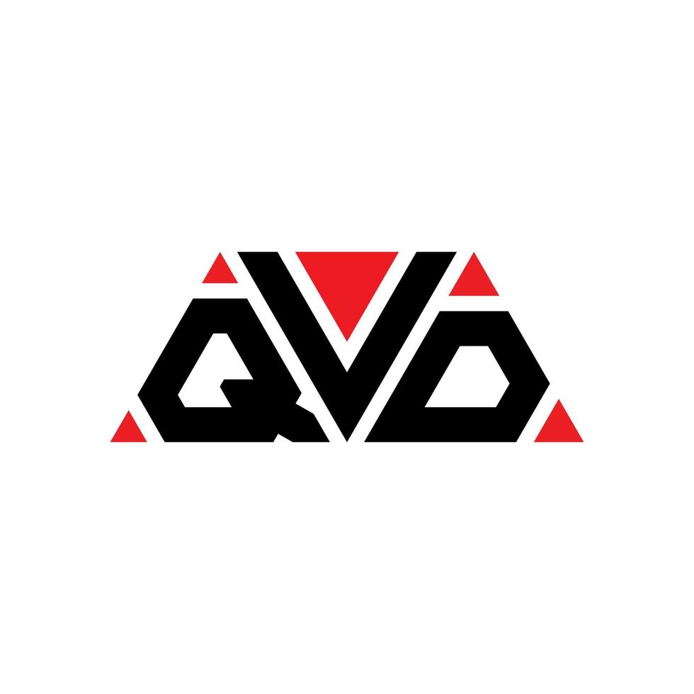 création de logo de lettre triangle qvd avec forme de triangle. monogramme de conception de logo triangle qvd. modèle de logo vectoriel triangle qvd avec couleur rouge. qvd logo triangulaire logo simple, élégant et luxueux. qvd