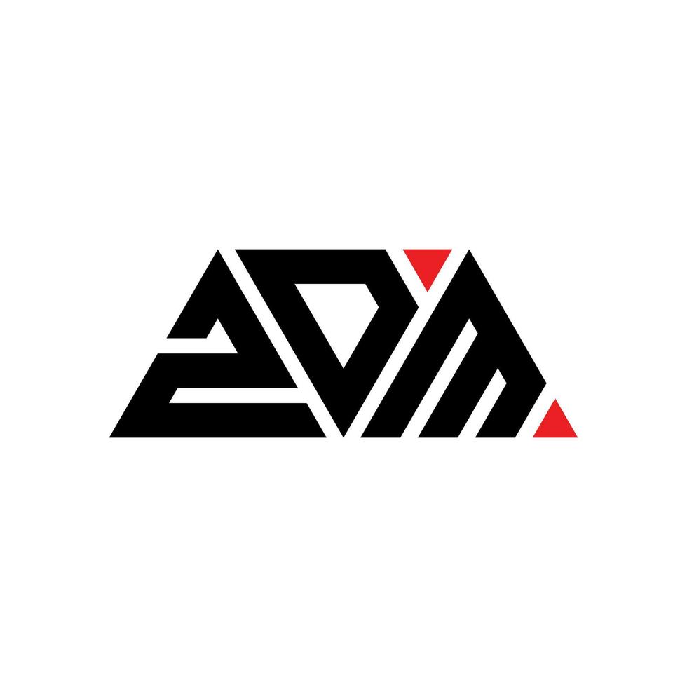 création de logo de lettre triangle zdm avec forme de triangle. monogramme de conception de logo triangle zdm. modèle de logo vectoriel triangle zdm avec couleur rouge. logo triangulaire zdm logo simple, élégant et luxueux. zdm