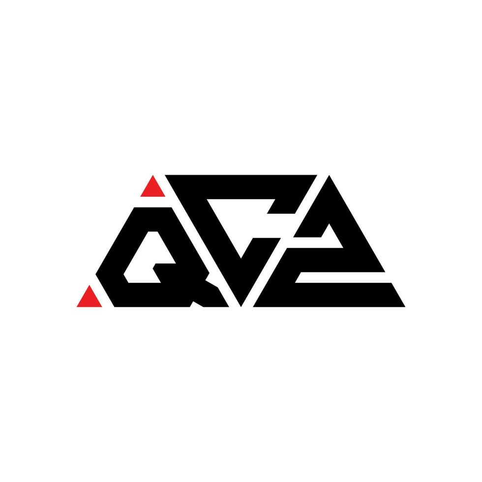 création de logo de lettre triangle qcz avec forme de triangle. monogramme de conception de logo triangle qcz. modèle de logo vectoriel triangle qcz avec couleur rouge. logo triangulaire qcz logo simple, élégant et luxueux. qcz
