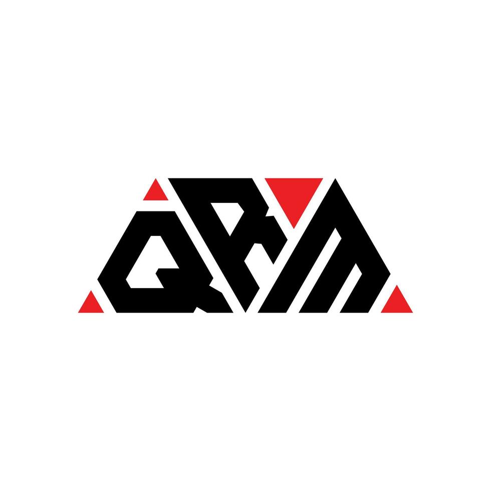 création de logo de lettre triangle qrm avec forme de triangle. monogramme de conception de logo triangle qrm. modèle de logo vectoriel triangle qrm avec couleur rouge. logo triangulaire qrm logo simple, élégant et luxueux. qrm