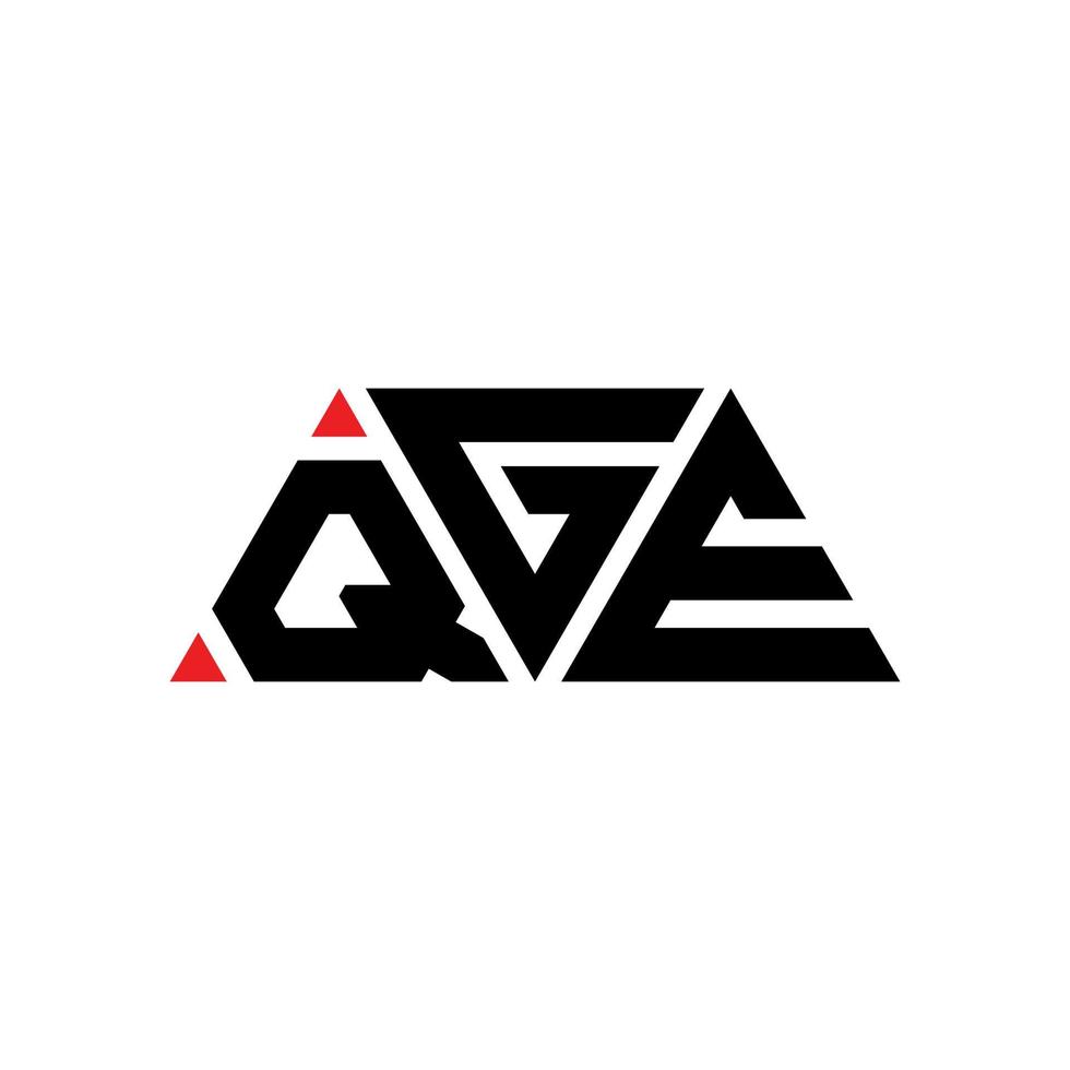 création de logo de lettre triangle qge avec forme de triangle. monogramme de conception de logo triangle qge. modèle de logo vectoriel triangle qge avec couleur rouge. logo triangulaire qge logo simple, élégant et luxueux. qge