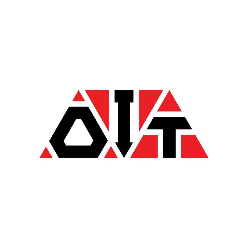 création de logo de lettre triangle oit avec forme de triangle. monogramme de conception de logo triangle oit. modèle de logo vectoriel triangle oit avec couleur rouge. oit logo triangulaire logo simple, élégant et luxueux. oit