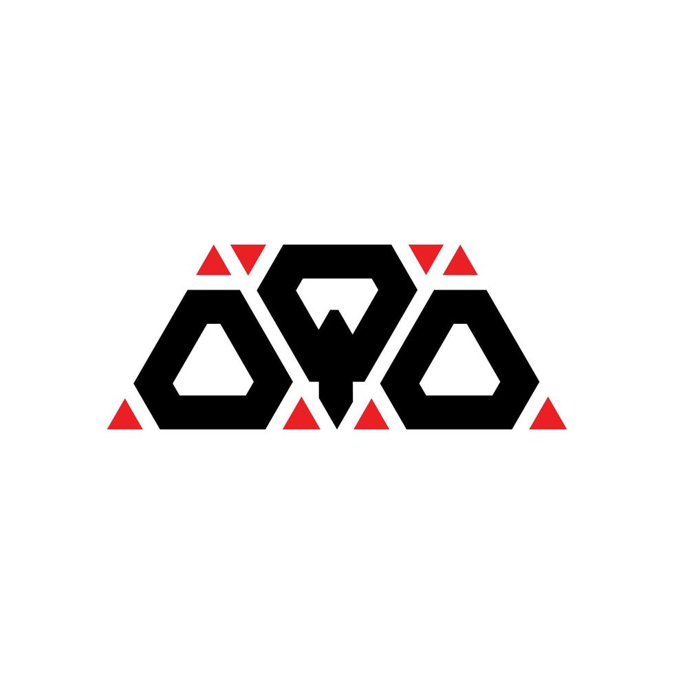 création de logo de lettre triangle oqo avec forme de triangle. monogramme de conception de logo triangle oqo. modèle de logo vectoriel triangle oqo avec couleur rouge. logo triangulaire oqo logo simple, élégant et luxueux. oqo