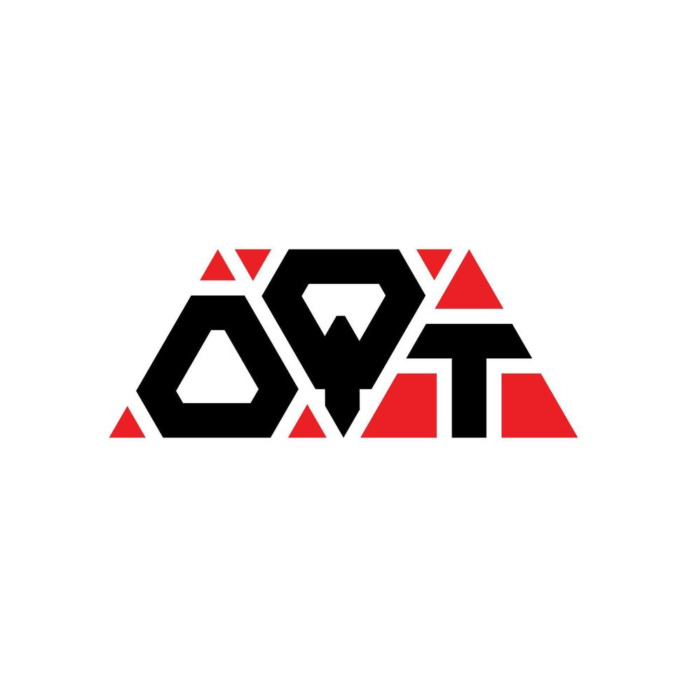 création de logo de lettre triangle oqt avec forme de triangle. monogramme de conception de logo triangle oqt. modèle de logo vectoriel triangle oqt avec couleur rouge. logo triangulaire oqt logo simple, élégant et luxueux. oqt