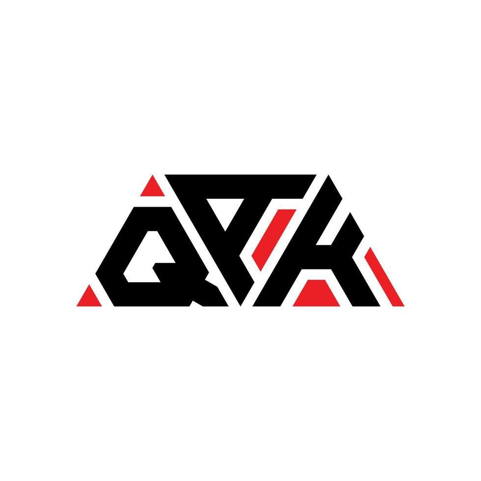 création de logo de lettre triangle qak avec forme de triangle. monogramme de conception de logo triangle qak. modèle de logo vectoriel triangle qak avec couleur rouge. logo triangulaire qak logo simple, élégant et luxueux. qak