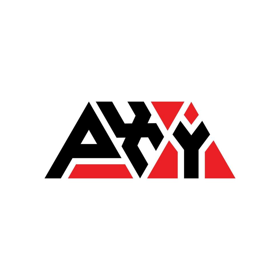 création de logo de lettre triangle pxy avec forme de triangle. monogramme de conception de logo triangle pxy. modèle de logo vectoriel triangle pxy avec couleur rouge. logo triangulaire pxy logo simple, élégant et luxueux. pxy