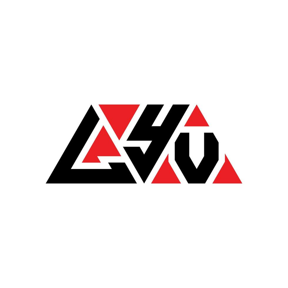création de logo de lettre triangle lyv avec forme de triangle. monogramme de conception de logo triangle lyv. modèle de logo vectoriel triangle lyv avec couleur rouge. logo triangulaire lyv logo simple, élégant et luxueux. lyv
