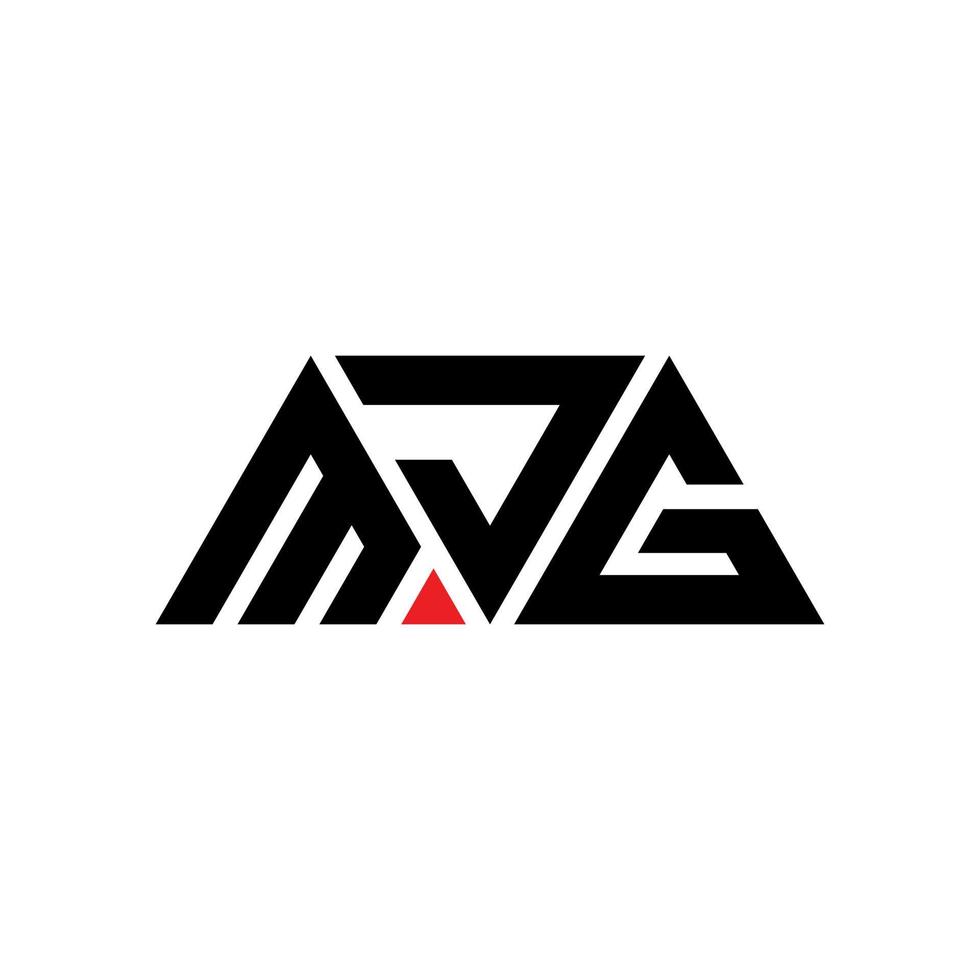 création de logo de lettre triangle mjg avec forme de triangle. monogramme de conception de logo triangle mjg. modèle de logo vectoriel triangle mjg avec couleur rouge. logo triangulaire mjg logo simple, élégant et luxueux. mjg