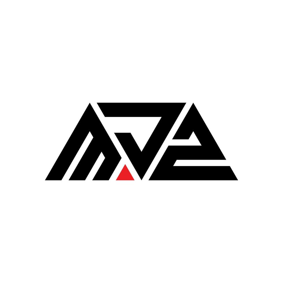 création de logo de lettre triangle mjz avec forme de triangle. monogramme de conception de logo triangle mjz. modèle de logo vectoriel triangle mjz avec couleur rouge. logo triangulaire mjz logo simple, élégant et luxueux. mjz