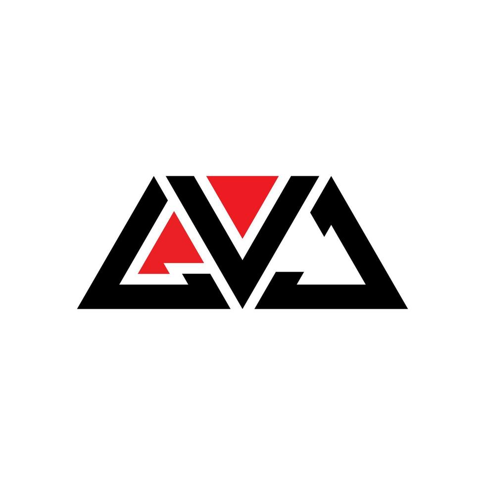 création de logo de lettre triangle lvj avec forme de triangle. monogramme de conception de logo triangle lvj. modèle de logo vectoriel triangle lvj avec couleur rouge. logo triangulaire lvj logo simple, élégant et luxueux. lvj