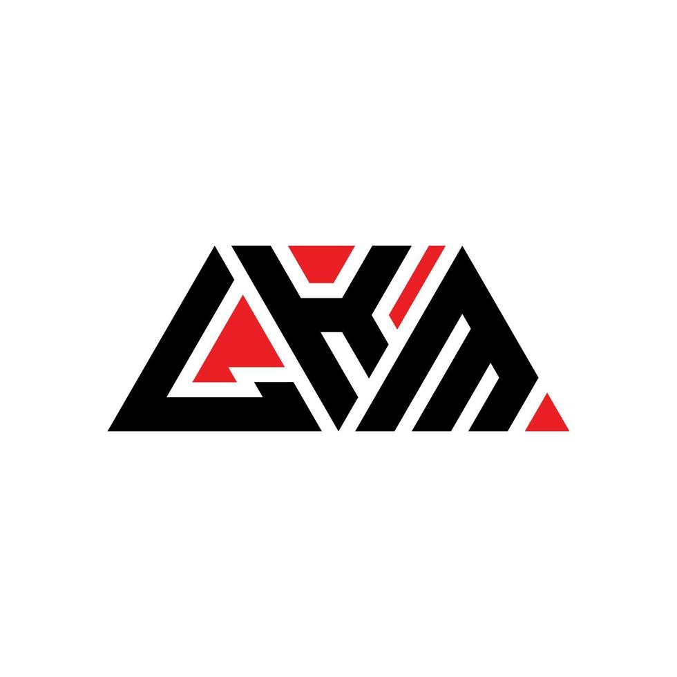 création de logo de lettre triangle lkm avec forme de triangle. monogramme de conception de logo triangle lkm. modèle de logo vectoriel triangle lkm avec couleur rouge. logo triangulaire lkm logo simple, élégant et luxueux. lkm