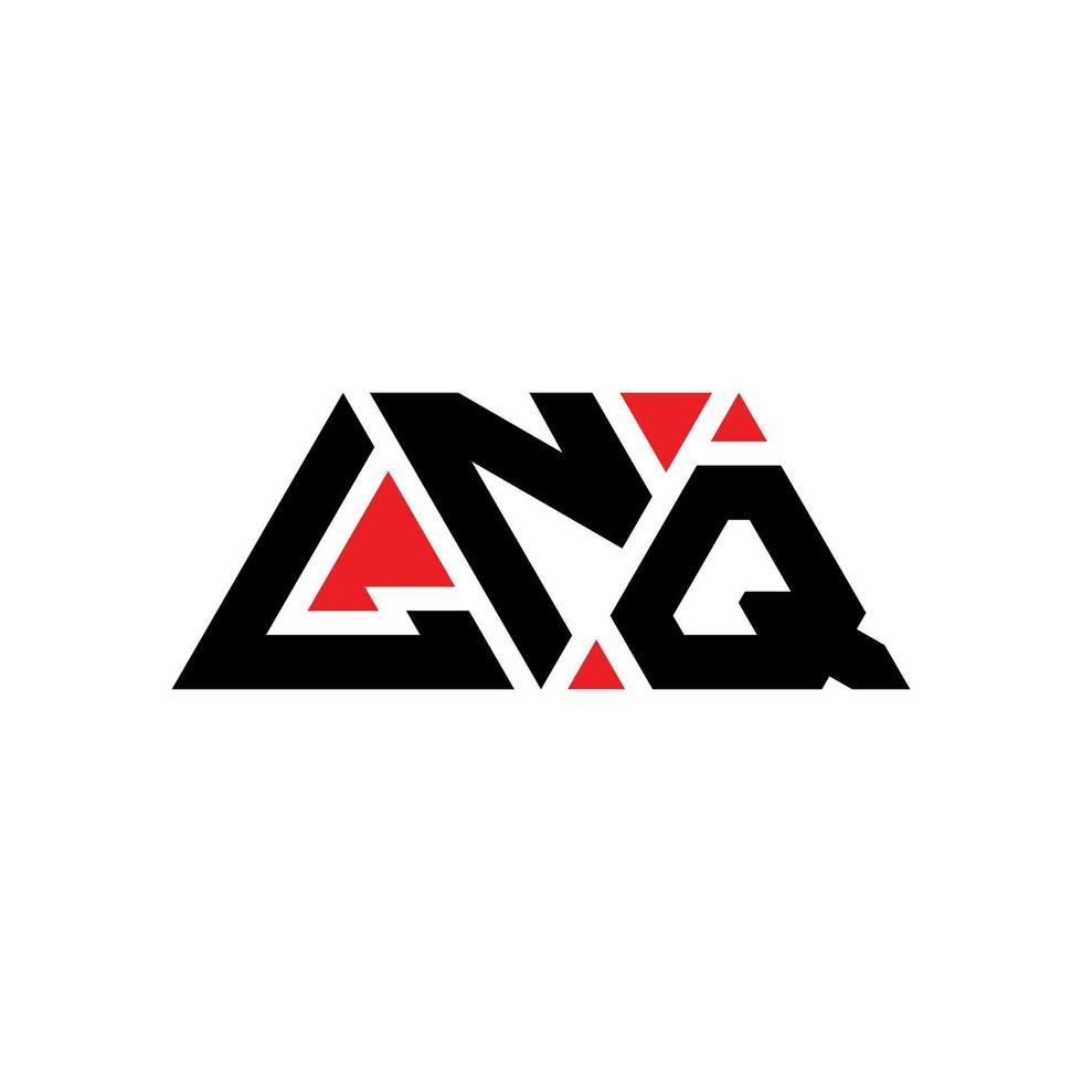 création de logo de lettre triangle lnq avec forme de triangle. monogramme de conception de logo triangle lnq. modèle de logo vectoriel triangle lnq avec couleur rouge. lnq logo triangulaire logo simple, élégant et luxueux. lnq