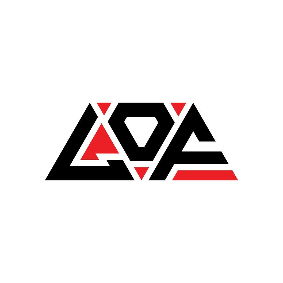 création de logo de lettre triangle lof avec forme de triangle. monogramme de conception de logo triangle lof. modèle de logo vectoriel triangle lof avec couleur rouge. lof logo triangulaire logo simple, élégant et luxueux. lof