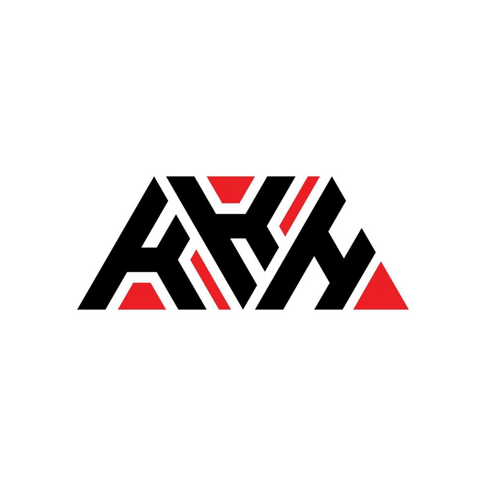 création de logo de lettre triangle kkh avec forme de triangle. monogramme de conception de logo triangle kkh. modèle de logo vectoriel triangle kkh avec couleur rouge. logo triangulaire kkh logo simple, élégant et luxueux. kkh