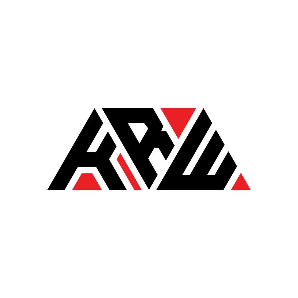 création de logo de lettre triangle krw avec forme de triangle. monogramme de conception de logo triangle krw. modèle de logo vectoriel triangle krw avec couleur rouge. logo triangulaire krw logo simple, élégant et luxueux. krw
