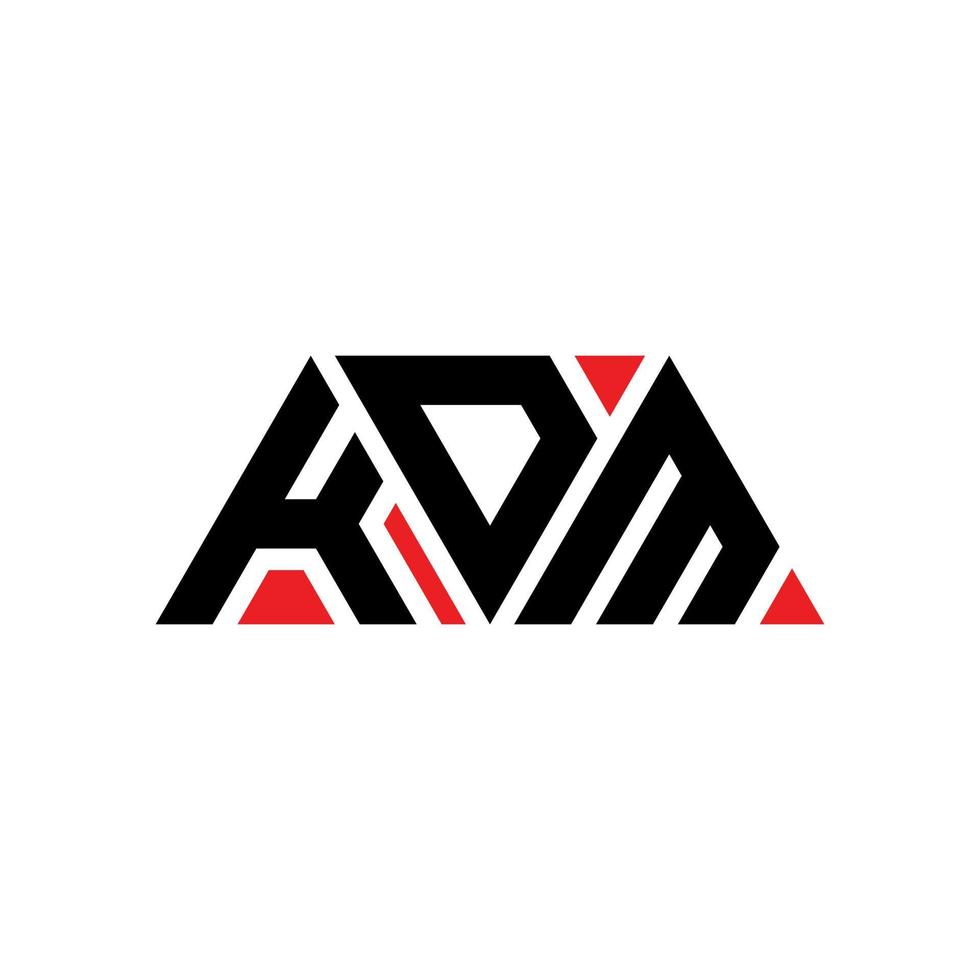 création de logo de lettre triangle kdm avec forme de triangle. monogramme de conception de logo triangle kdm. modèle de logo vectoriel triangle kdm avec couleur rouge. logo triangulaire kdm logo simple, élégant et luxueux. kdm