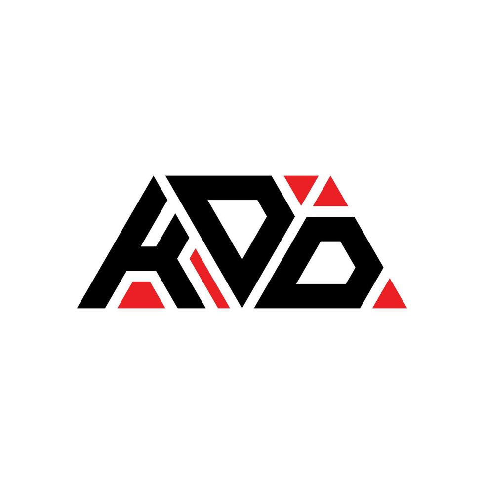 création de logo de lettre triangle kdd avec forme de triangle. monogramme de conception de logo triangle kdd. modèle de logo vectoriel triangle kdd avec couleur rouge. logo triangulaire kdd logo simple, élégant et luxueux. kdd