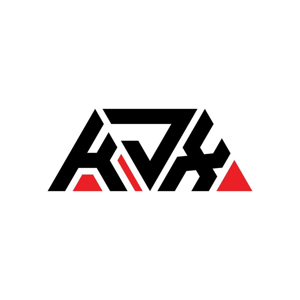 création de logo de lettre kjx triangle avec forme de triangle. monogramme de conception de logo triangle kjx. modèle de logo vectoriel triangle kjx avec couleur rouge. logo triangulaire kjx logo simple, élégant et luxueux. kjx