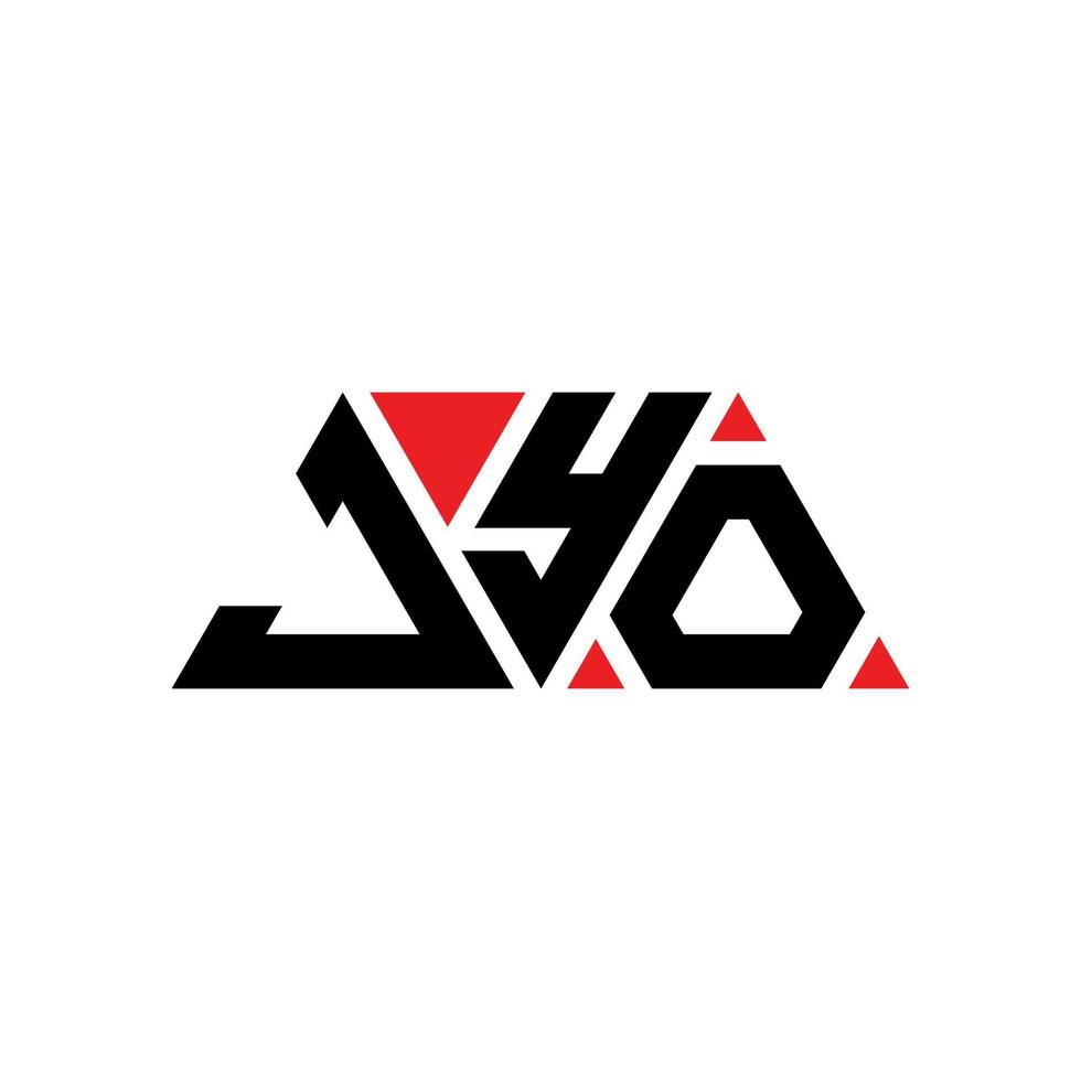 création de logo de lettre jyo triangle avec forme de triangle. monogramme de conception de logo triangle jyo. modèle de logo vectoriel triangle jyo avec couleur rouge. logo triangulaire jyo logo simple, élégant et luxueux. jyo