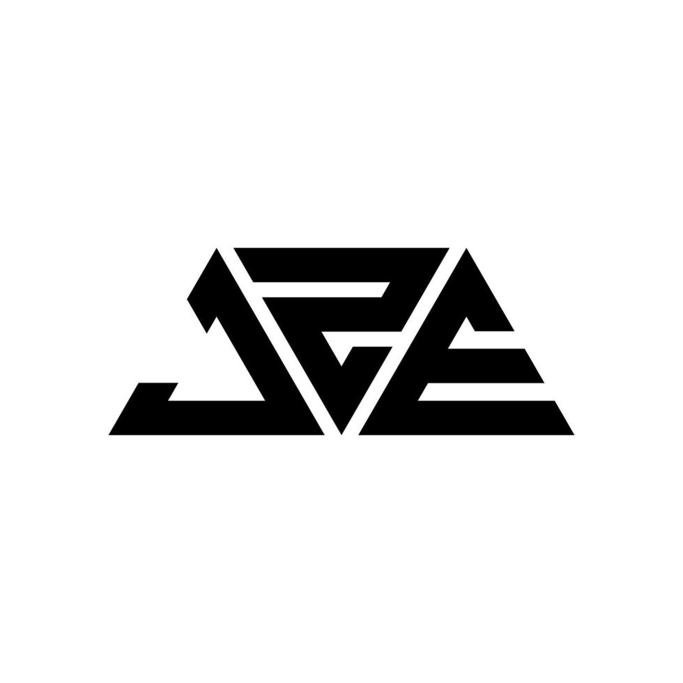 création de logo de lettre triangle jze avec forme de triangle. monogramme de conception de logo triangle jze. modèle de logo vectoriel triangle jze avec couleur rouge. logo triangulaire jze logo simple, élégant et luxueux. jze