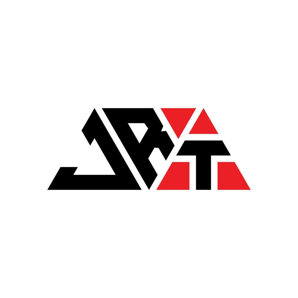 création de logo de lettre triangle jrt avec forme de triangle. monogramme de conception de logo jrt triangle. modèle de logo vectoriel triangle jrt avec couleur rouge. logo triangulaire jrt logo simple, élégant et luxueux. jrt