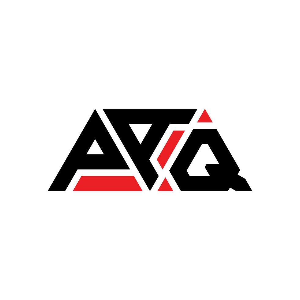 création de logo de lettre triangle paq avec forme de triangle. monogramme de conception de logo triangle paq. modèle de logo vectoriel triangle paq avec couleur rouge. logo triangulaire paq logo simple, élégant et luxueux. paq