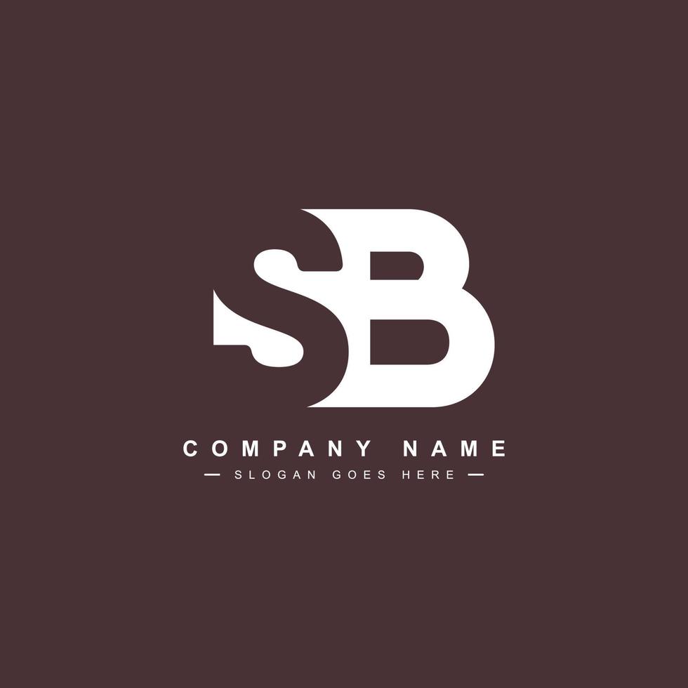 lettre initiale logo sb - logo d'entreprise minimal vecteur
