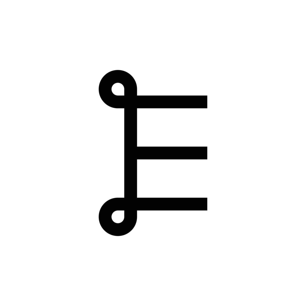 création de logo lettre e monogramme moderne vecteur