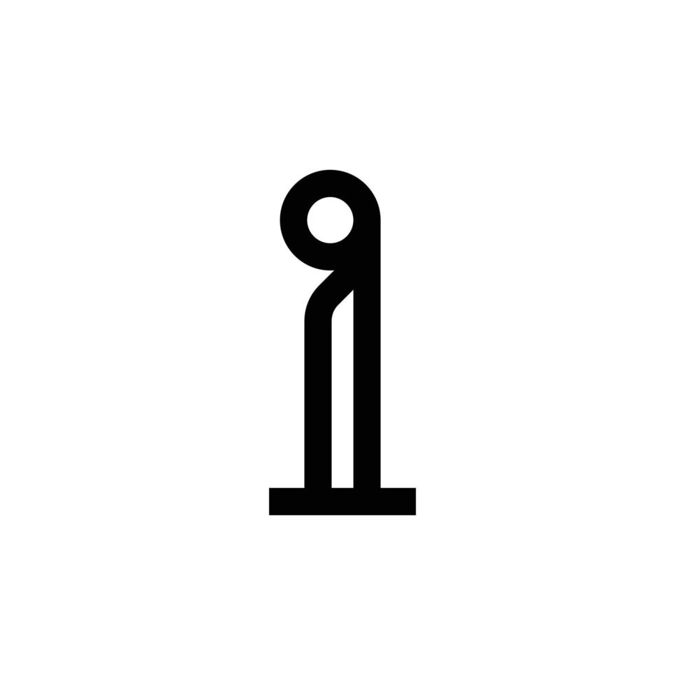 création de logo lettre monogramme moderne i vecteur