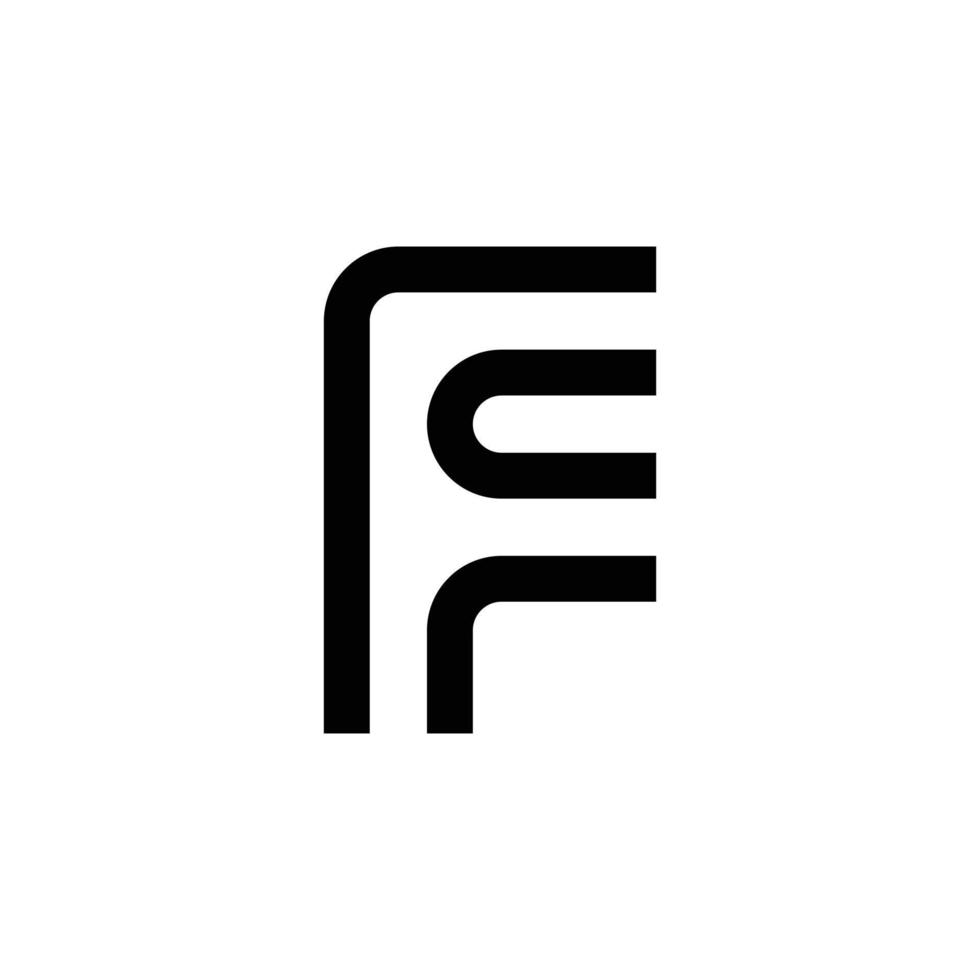 création de logo lettre f monogramme moderne vecteur