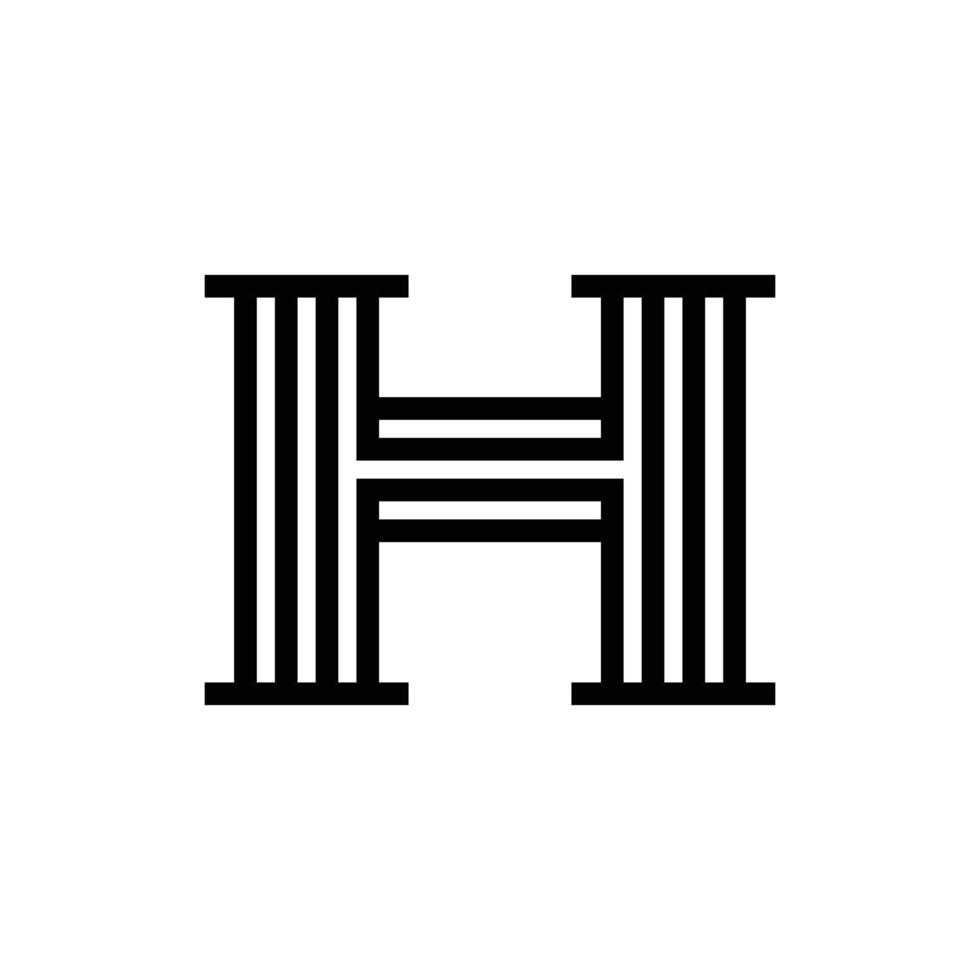 création de logo lettre h monogramme moderne vecteur