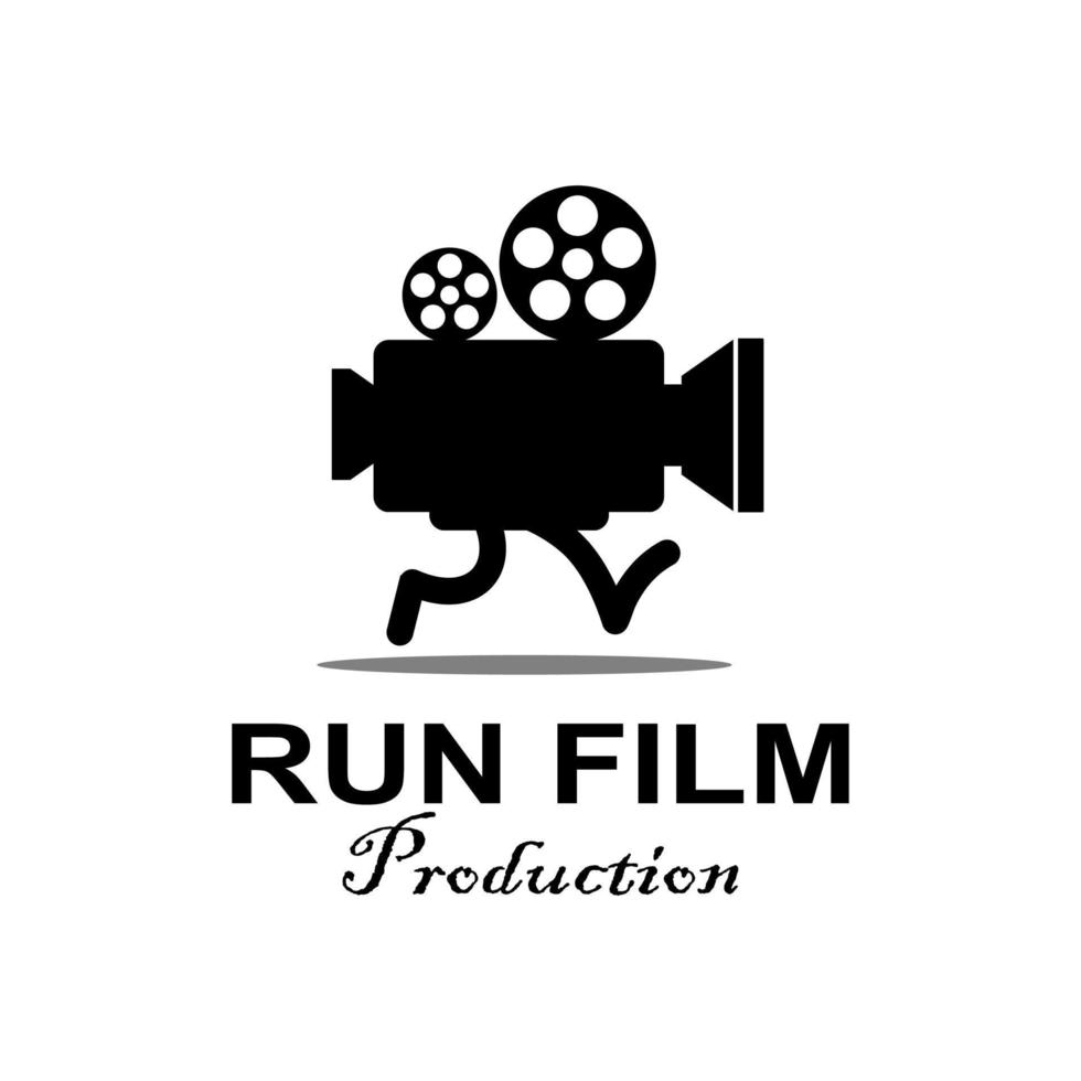 exécuter le logo du film vecteur