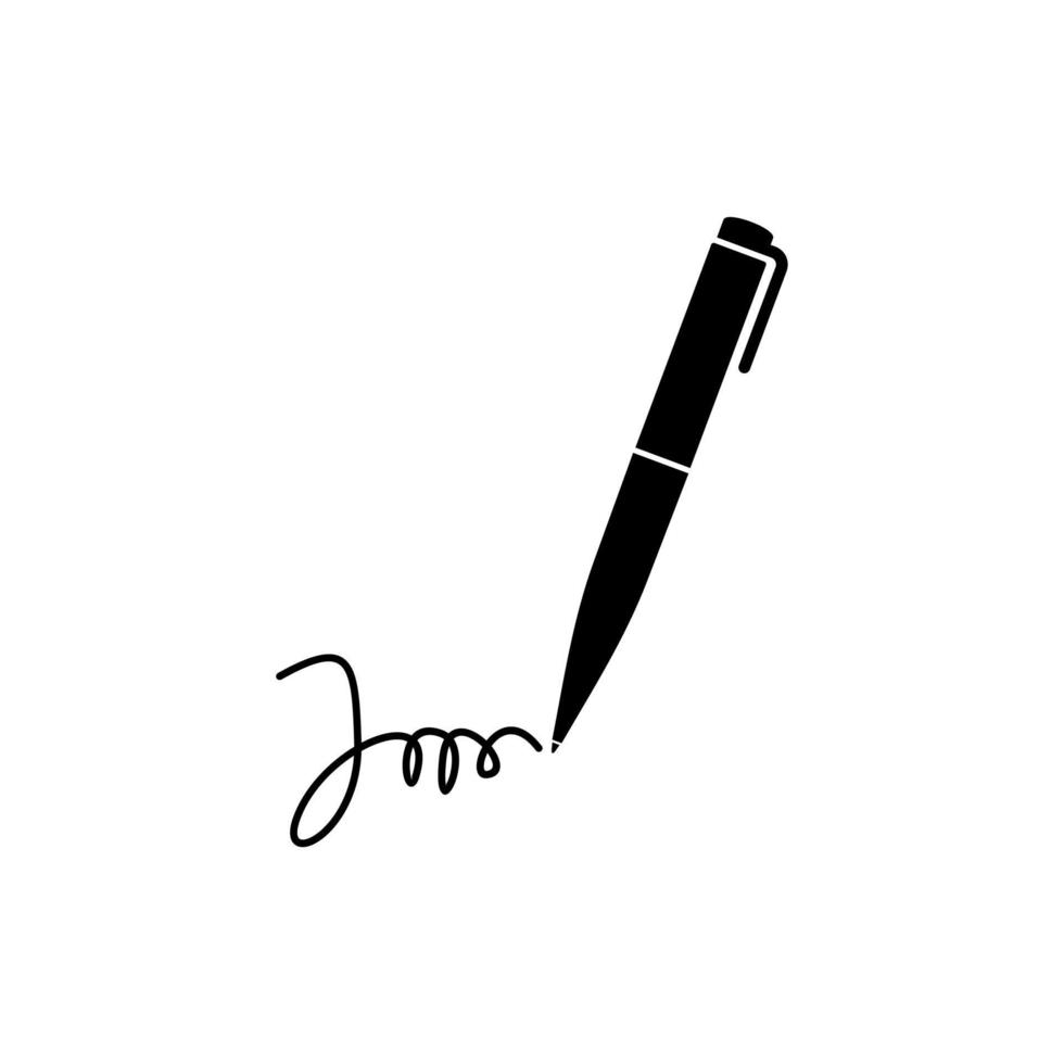 icône de vecteur de signature