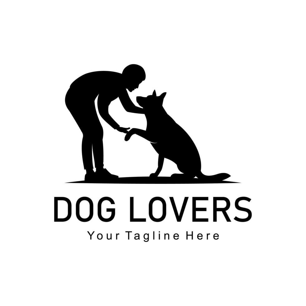 logo amoureux des chiens vecteur