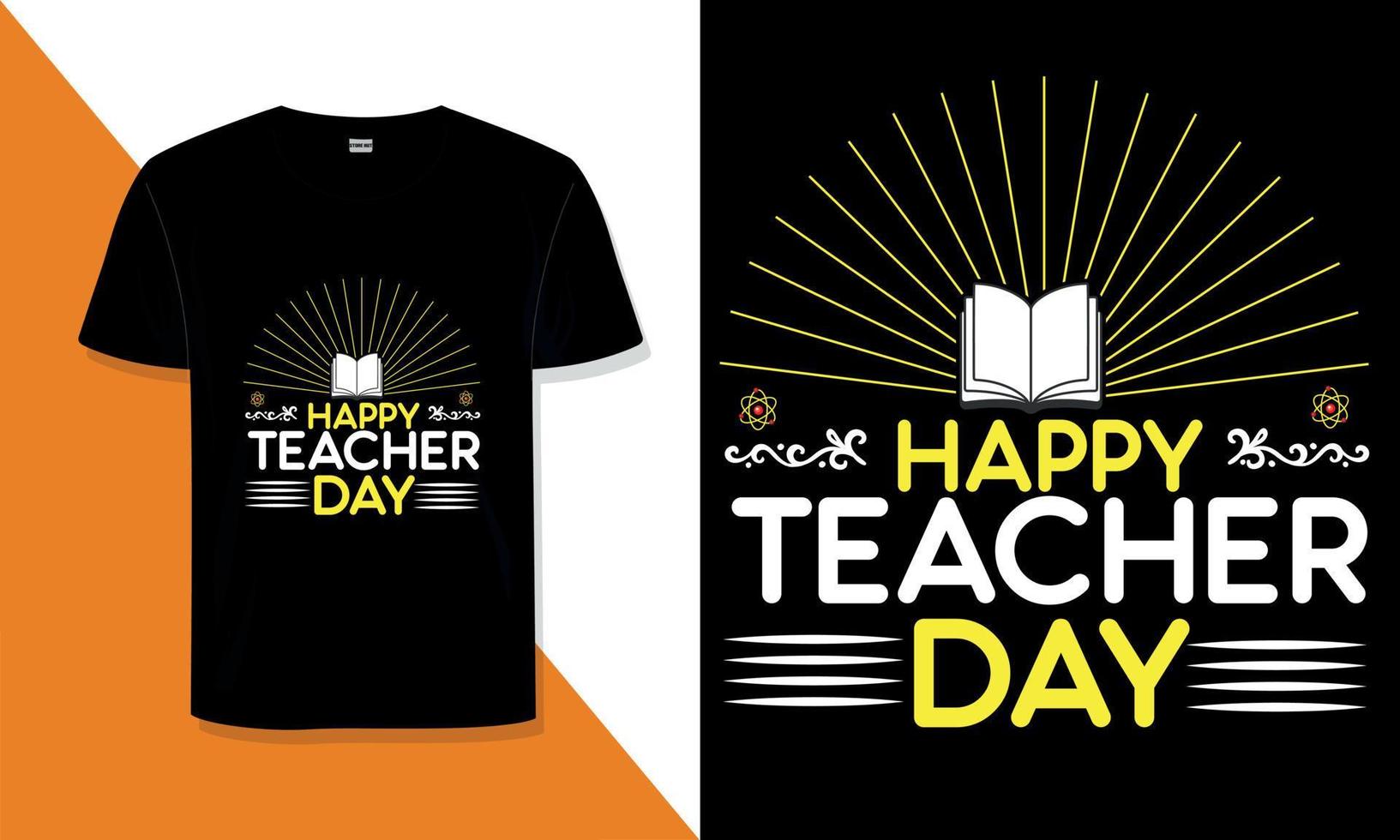 typographie de conception de t shirt de la journée mondiale des enseignants vecteur