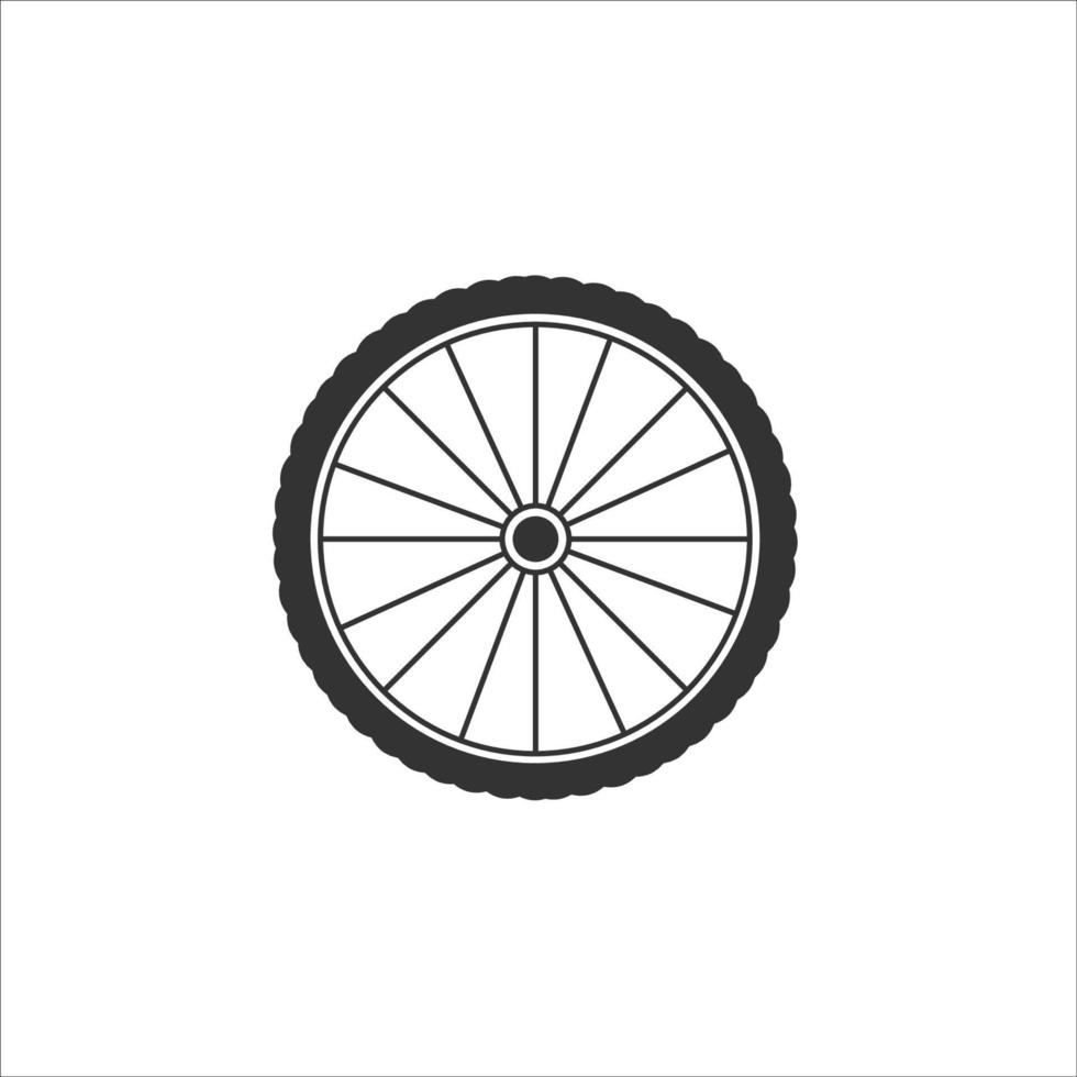 roue de vélo - illustration vectorielle sur fond blanc vecteur