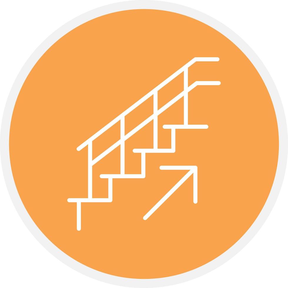 cercle de ligne d'escalier vecteur