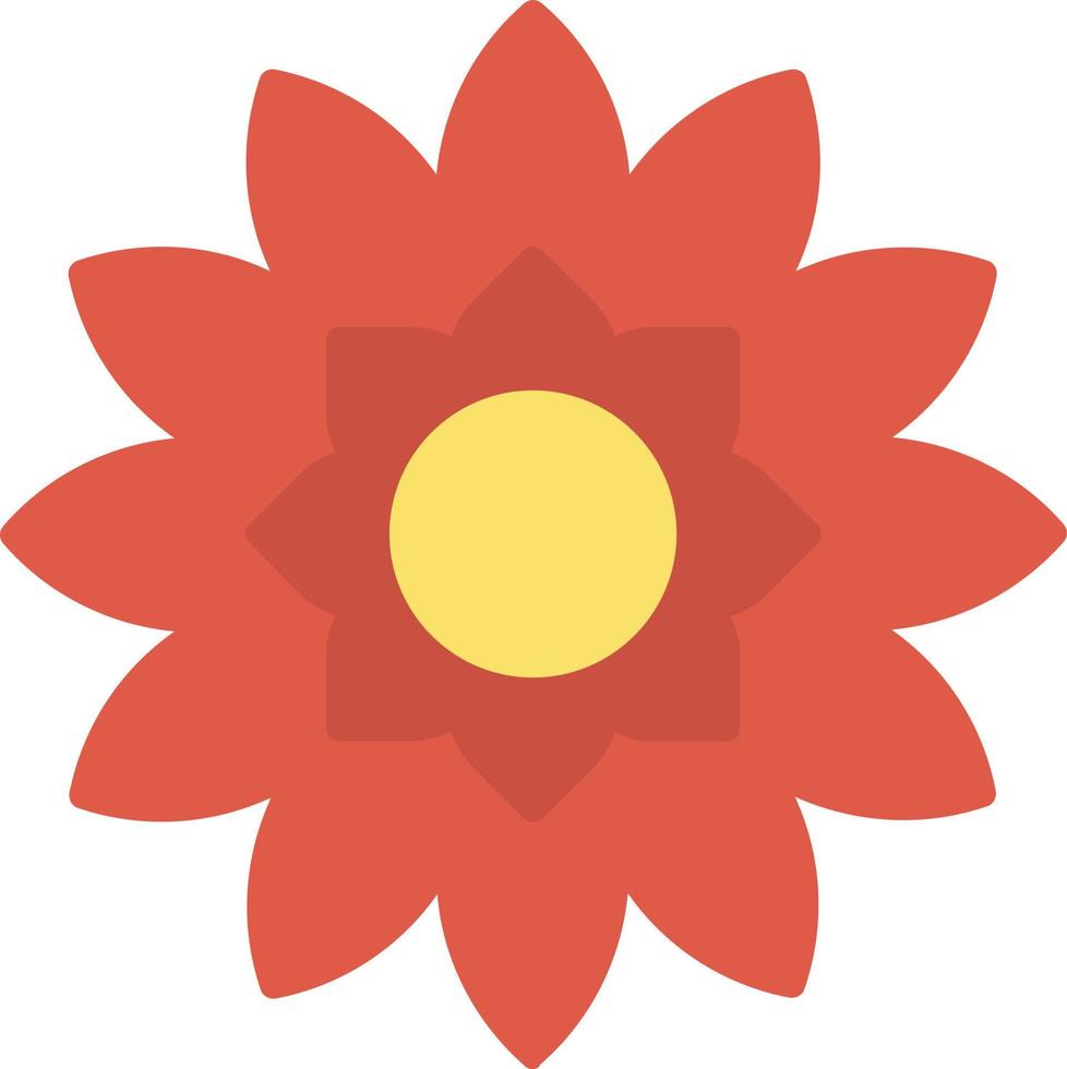 icône plate fleur vecteur