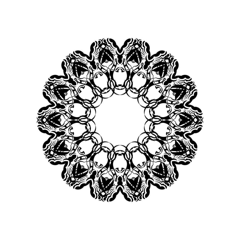 logo de mandala indien. ornement circulaire. illustration vectorielle. vecteur