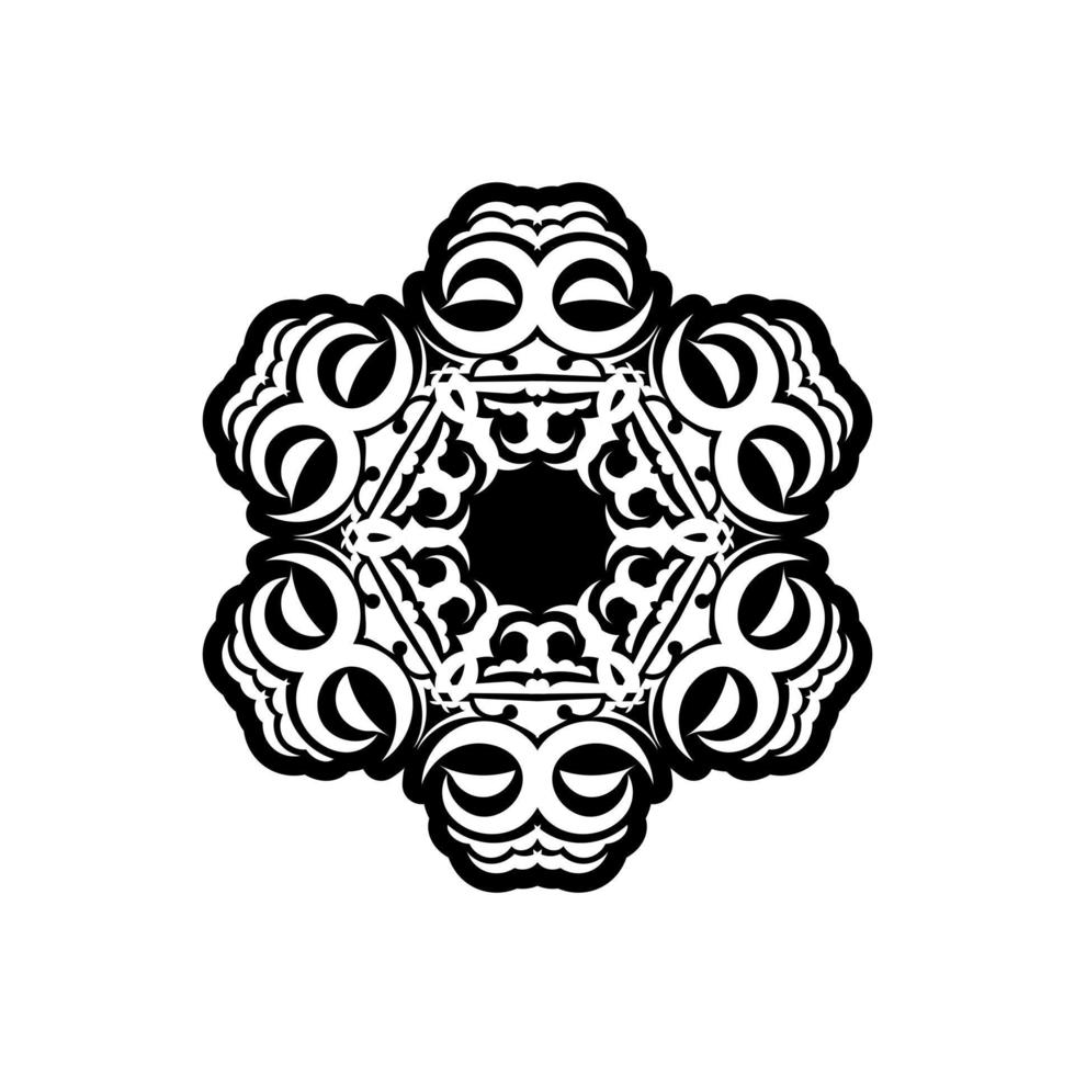 logo de mandala indien. ornement circulaire. isolé sur fond blanc. illustration vectorielle. vecteur