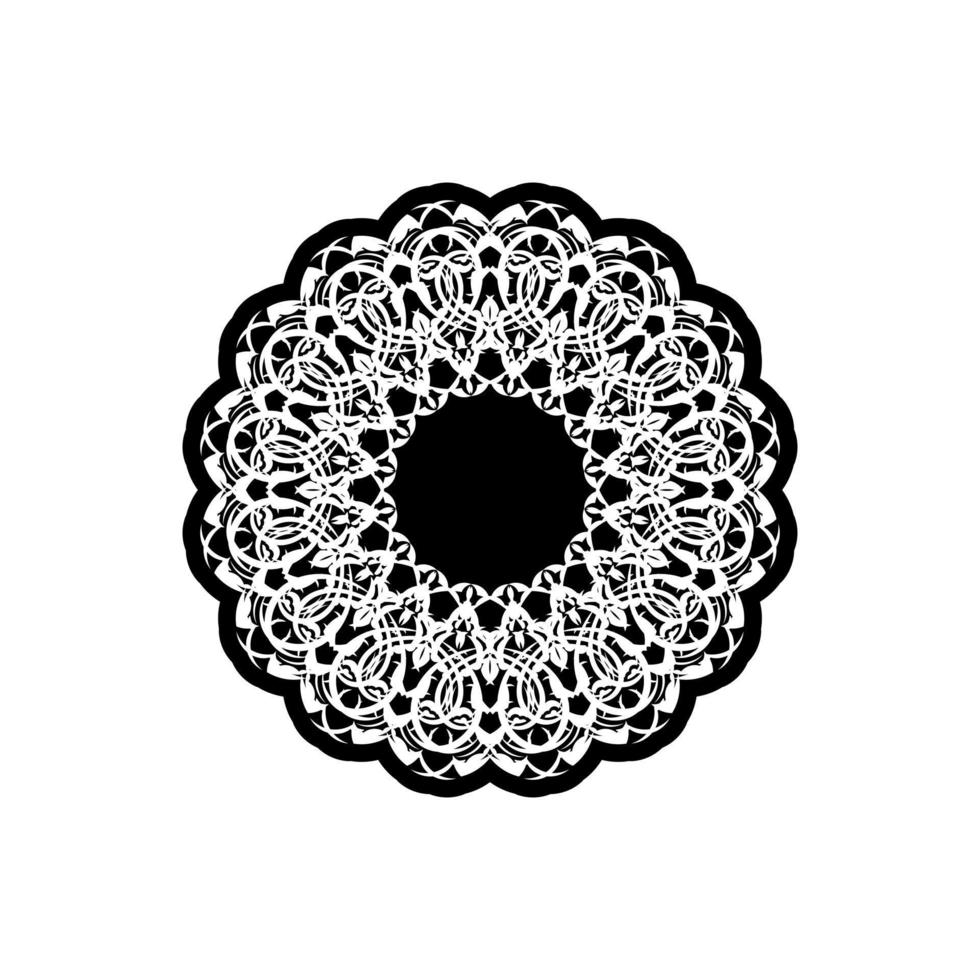 logo de mandala indien. logo noir et blanc. éléments de conception de tissage. vecteur de logos de yoga.