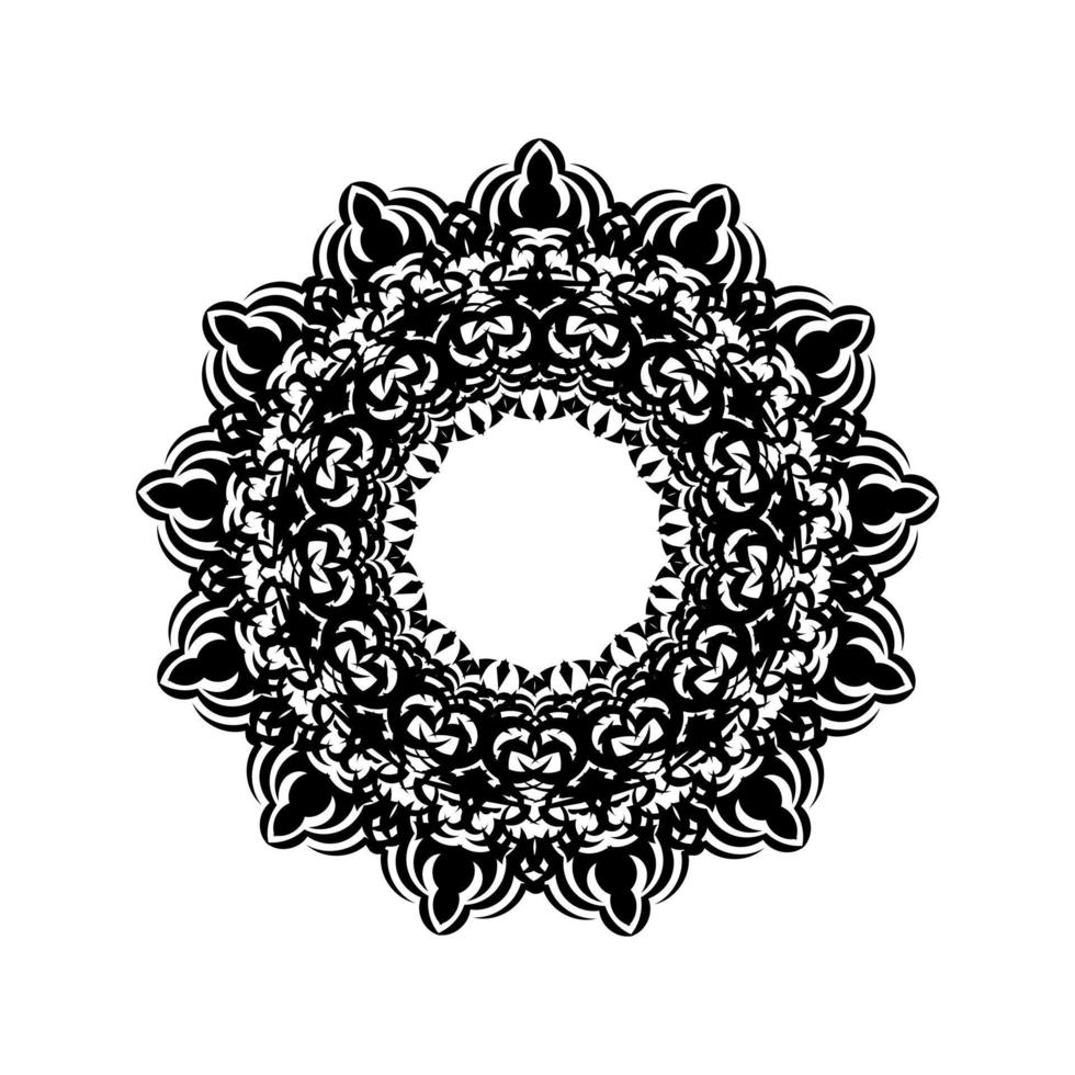 ornement rond de logo de mandala vintage pour la conception. isolé sur fond blanc. illustration vectorielle. vecteur