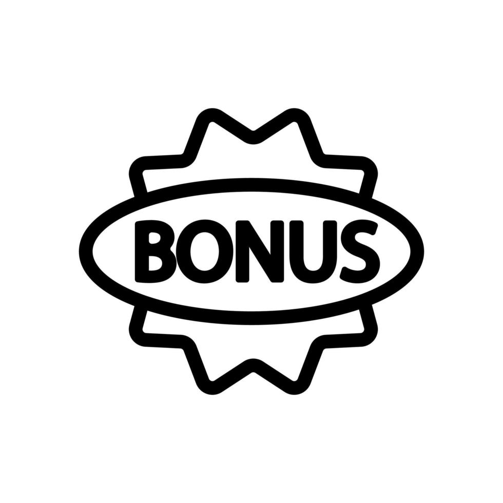 vecteur d'icône bonus. illustration de symbole de contour isolé