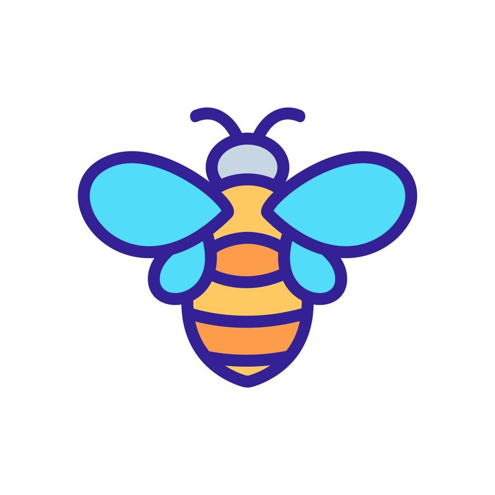 vecteur d'icône d'abeille. illustration de symbole de contour isolé