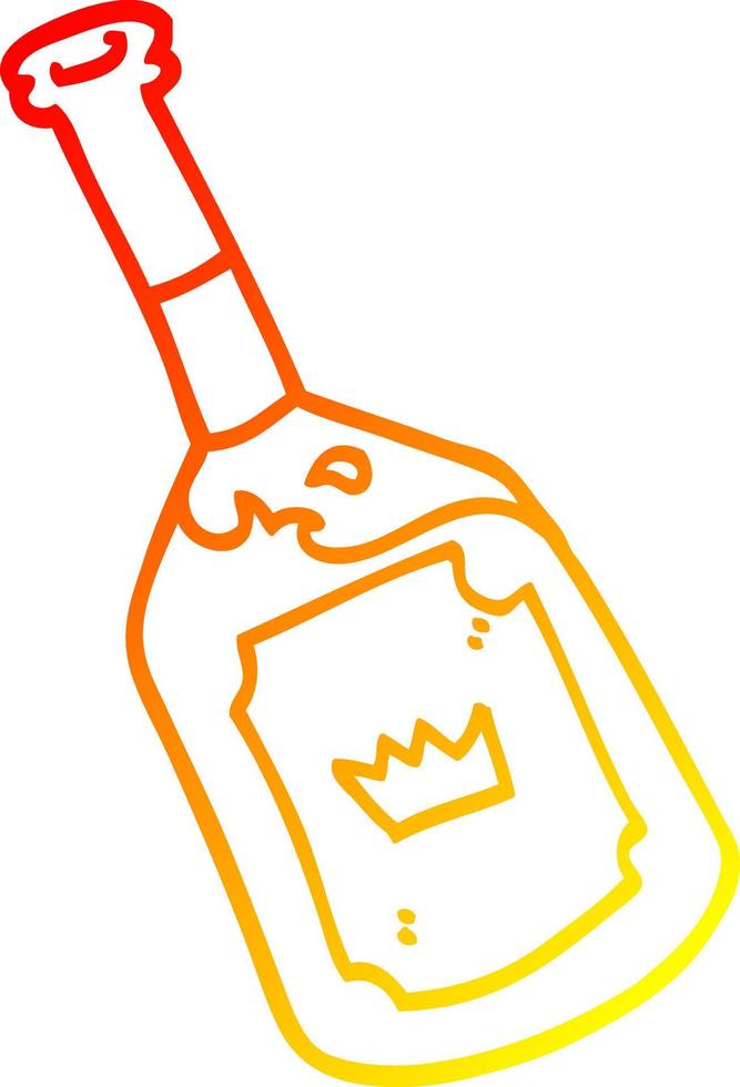 ligne de gradient chaud dessin dessin animé boisson alcoolisée vecteur
