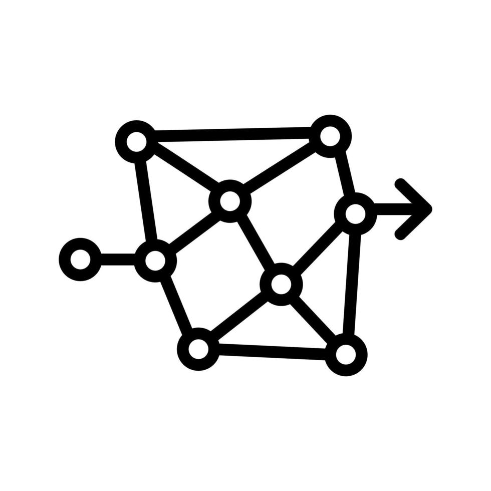 illustration de contour vectoriel icône itinéraire progressif